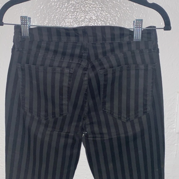 Pistola Shadow Stripe Audrey Skinny Jeans Cropped Ankle Raw Frayed Hem NEW - Picture 6 of 10